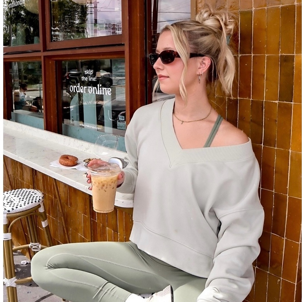 Fabletics Cozy Fleece V-Neck Sweatshirt